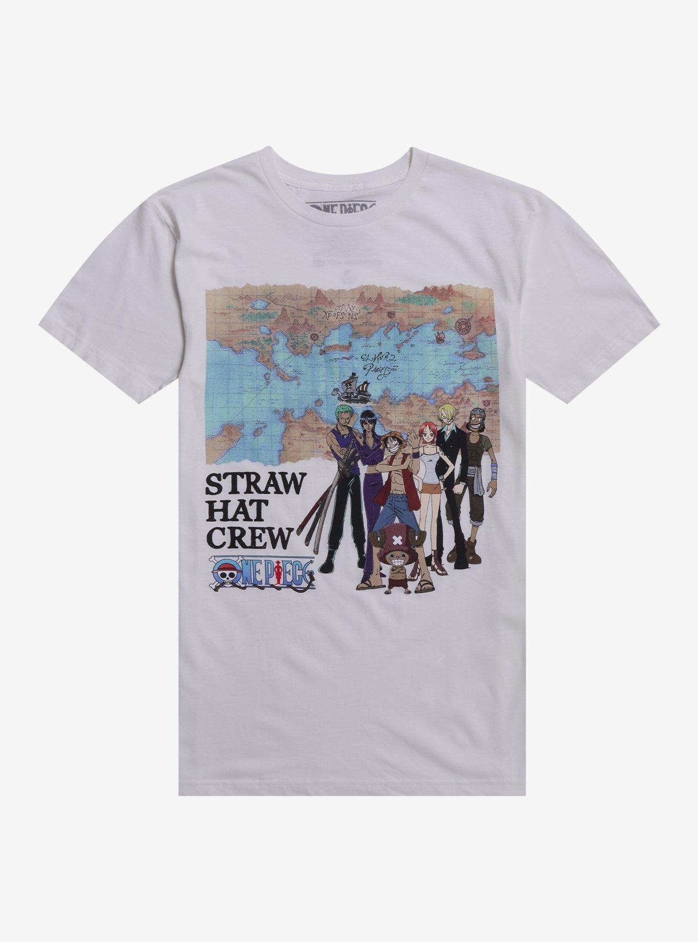 One Piece Straw Hat Crew Grand Line Map T-Shirt