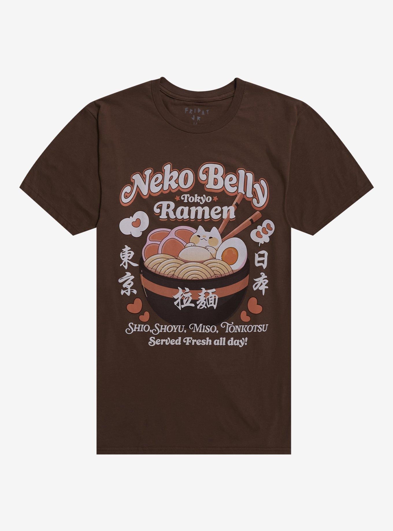 Neko Belly Ramen TShirt By Friday Jr Graphic Tee | Graphic Tee | Unisex Shirt | Premium Quality Apparel