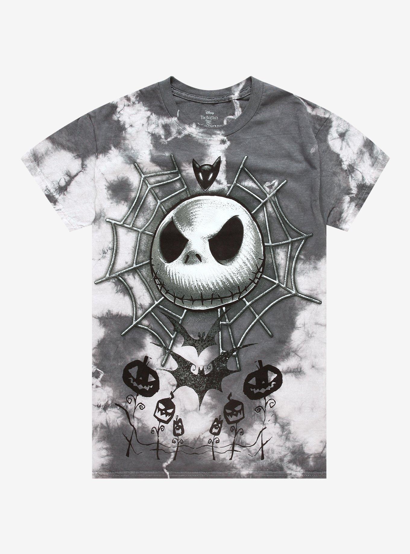 The Nightmare Before Christmas Jack Spiderweb TieDye TShirt Graphic Tee | Graphic Tee | Unisex Shirt | Top Trending Fashion