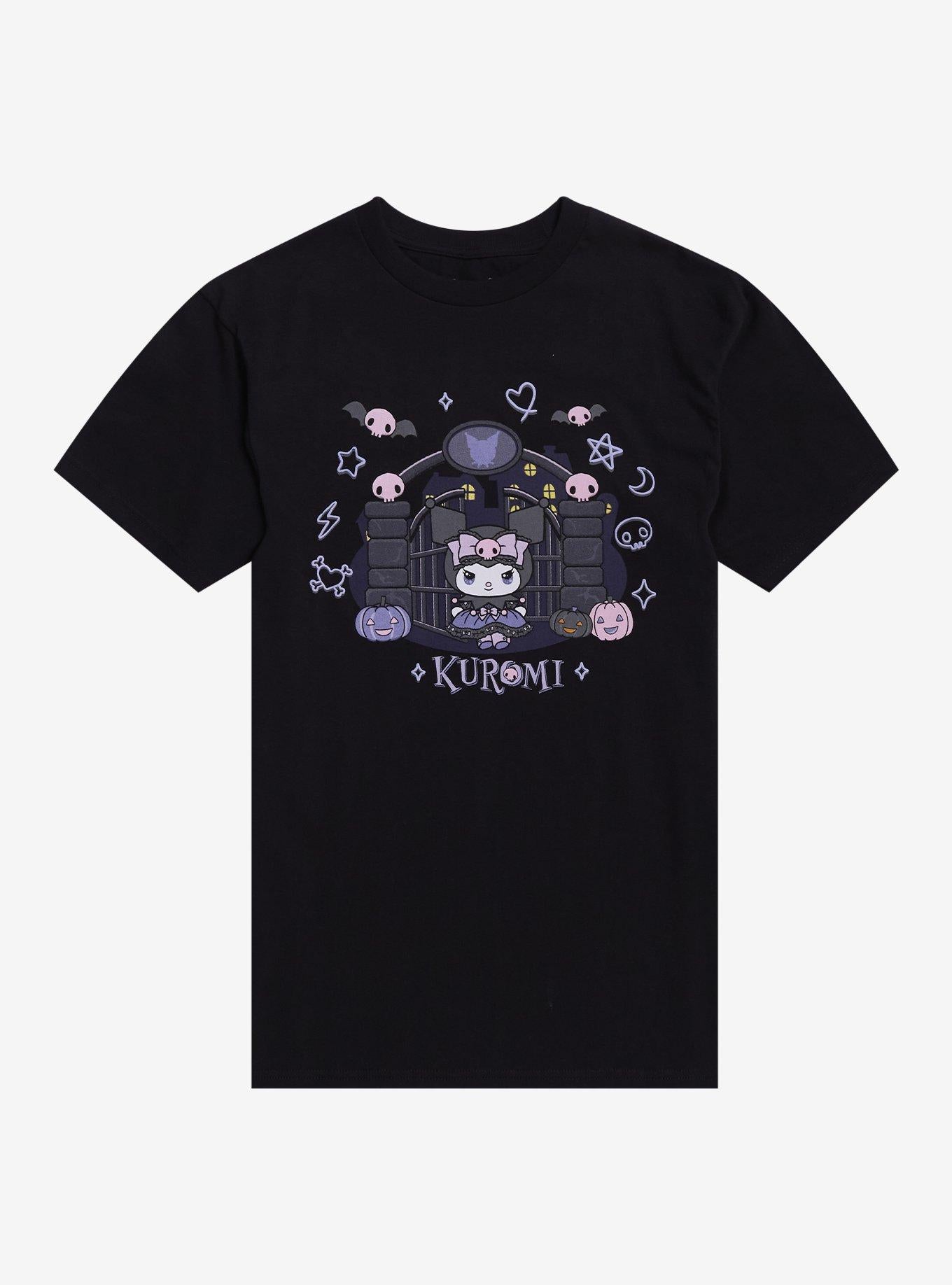 Kuromi's Mischief Mansion Puff Print T-Shirt