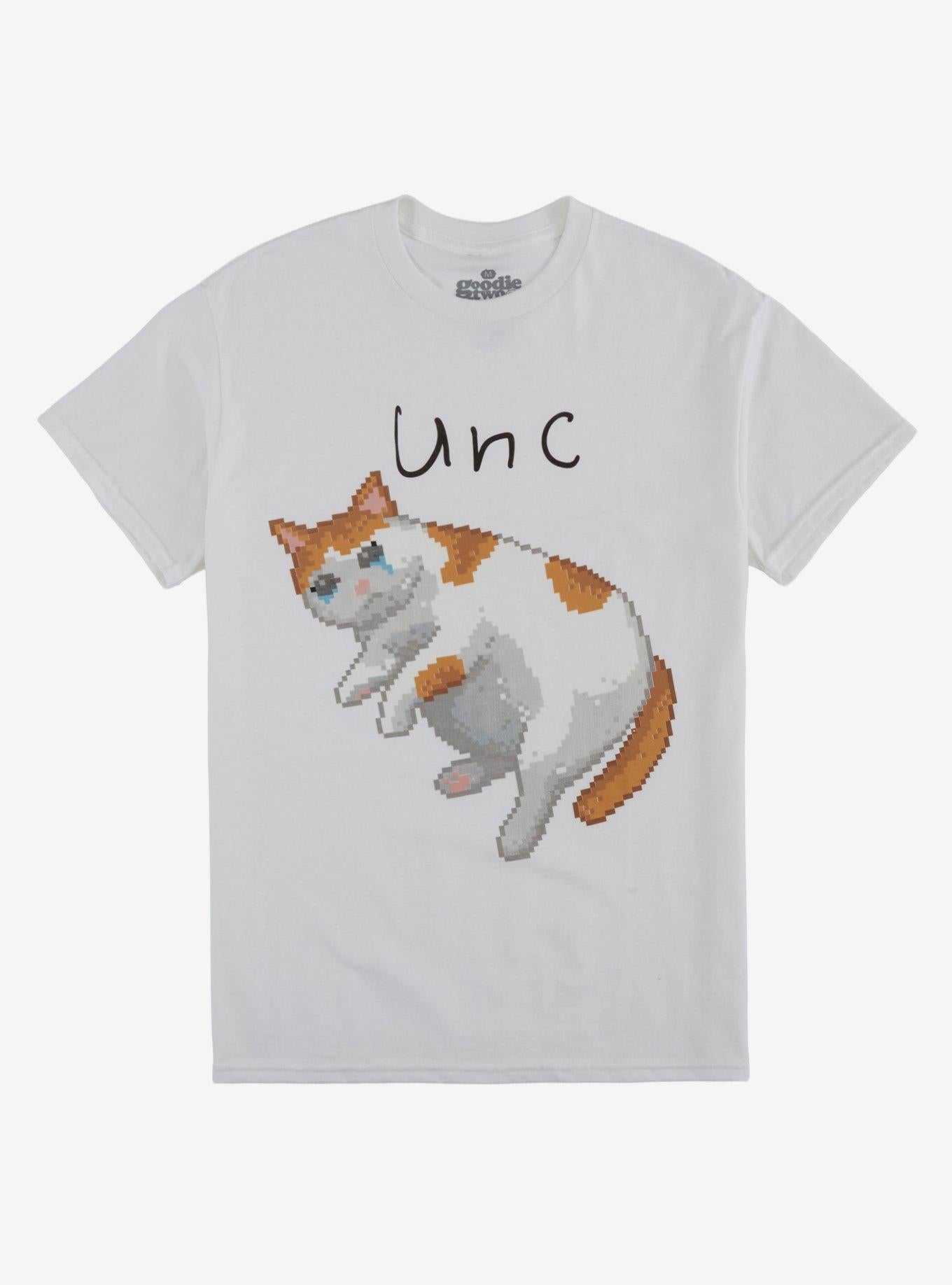 Unc Pixelated Cat TShirt By Goodie Two Sleeves Graphic Tee | Graphic Tee | Unisex Shirt | Perfect Gift for Fans