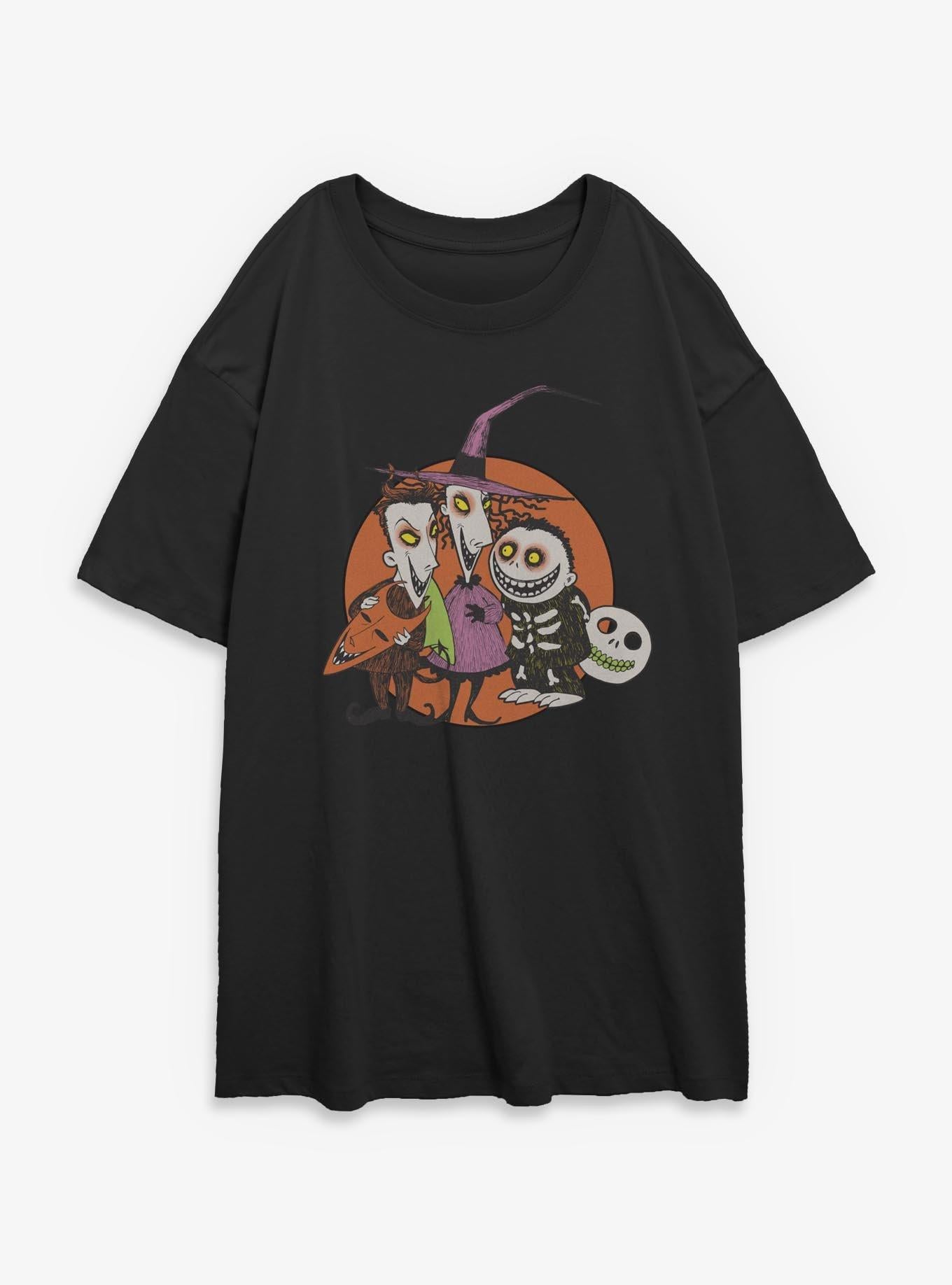 Disney The Nightmare Before Christmas Troublemakers Trio Girls Oversized TShirt T-Shirt | High-Quality Print | Perfect For Daily Wear