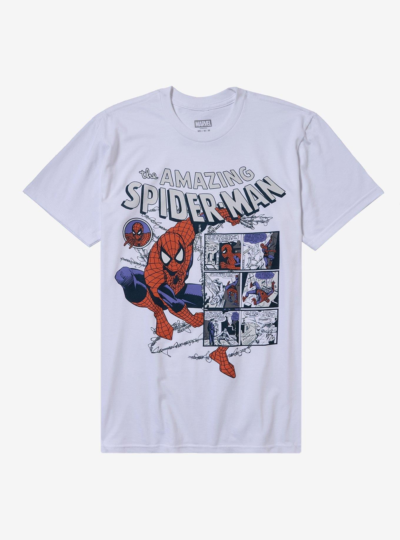 Marvel The Amazing SpiderMan Panels TShirt Graphic Tee | Graphic Tee | Unisex Shirt | High-Quality Print