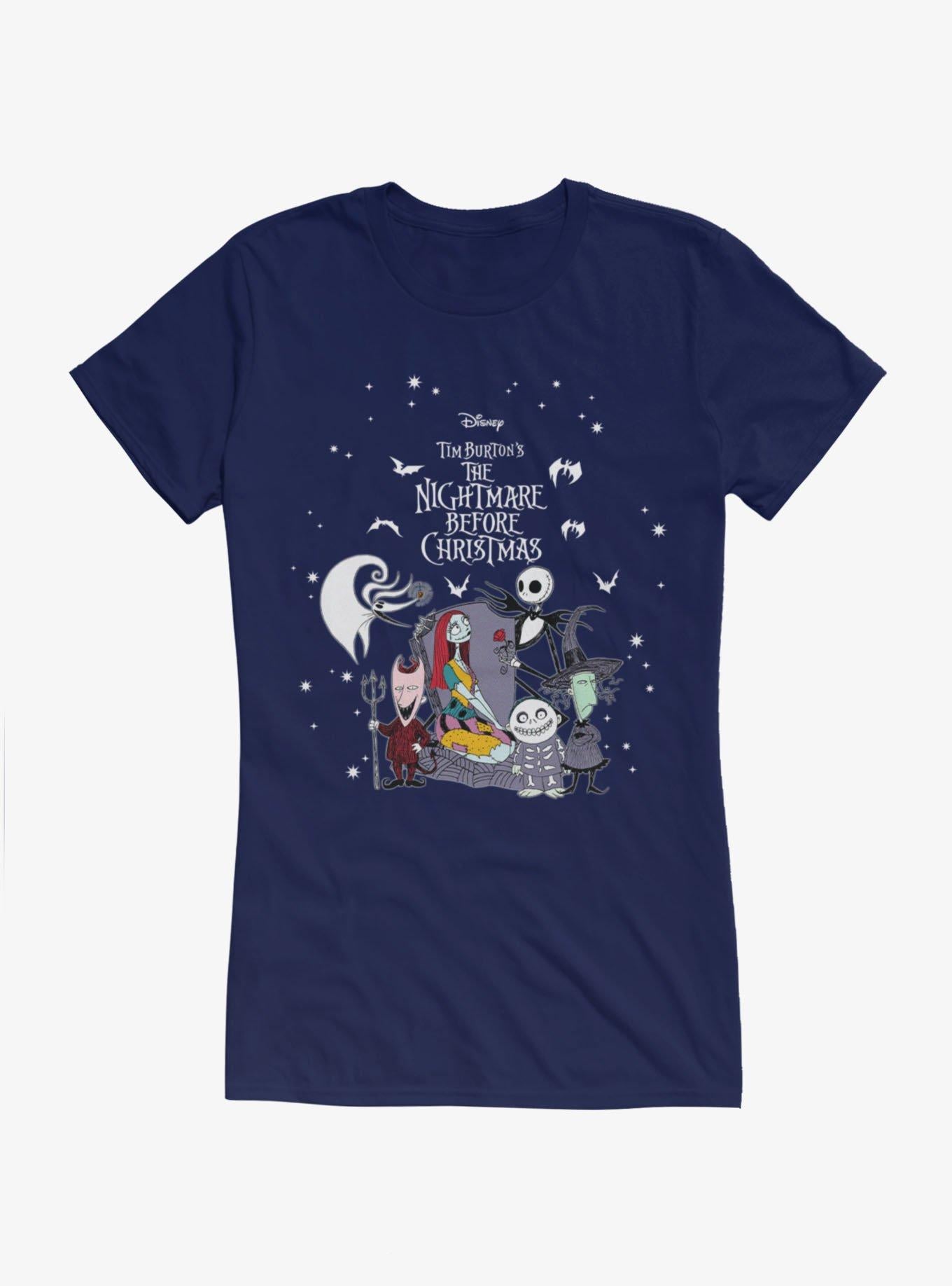 Disney The Nightmare Before Christmas Stars Girls TShirt Hot Topic Exclusive T-Shirt | Fan Favorite Artwork | Trending Festive Apparel