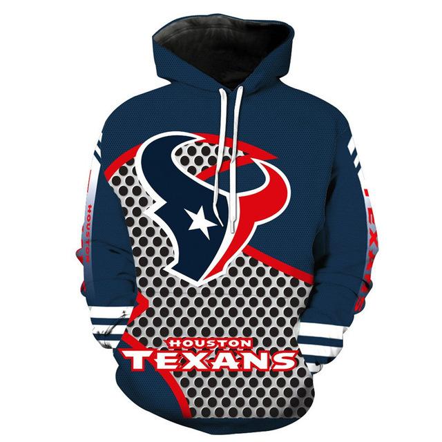 3D Nfl Printed Nfl Football Houston Texans Hoodie Sweatshirt Pullover