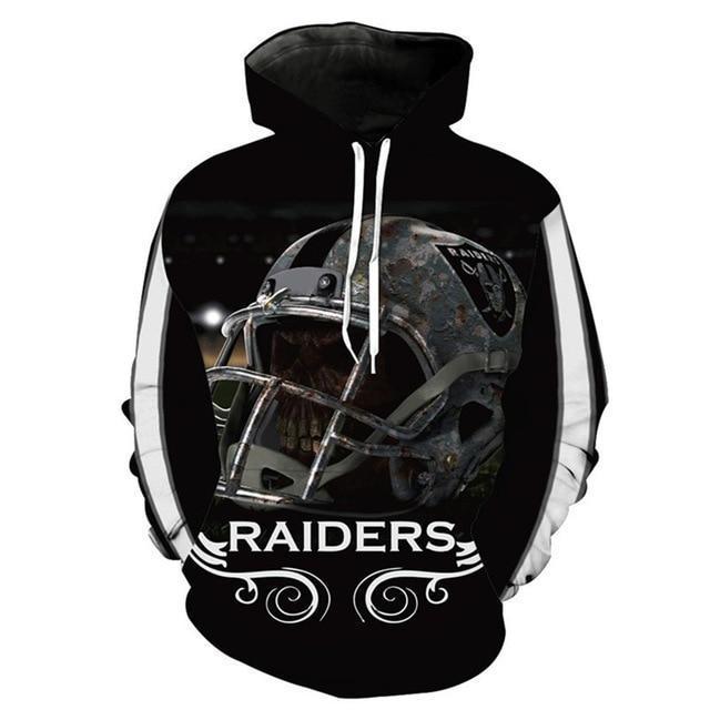 3D Nfl Printed Nfl Hoodies Oakland Raiders Hoodie Sweatshirt Pullover
