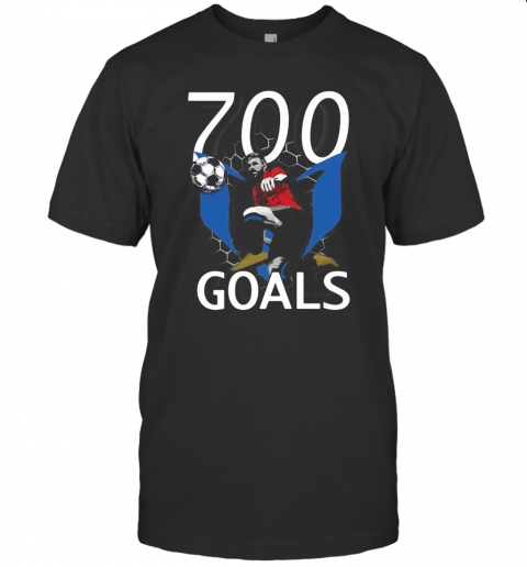 700 Goals Messi Silhouette T Shirt