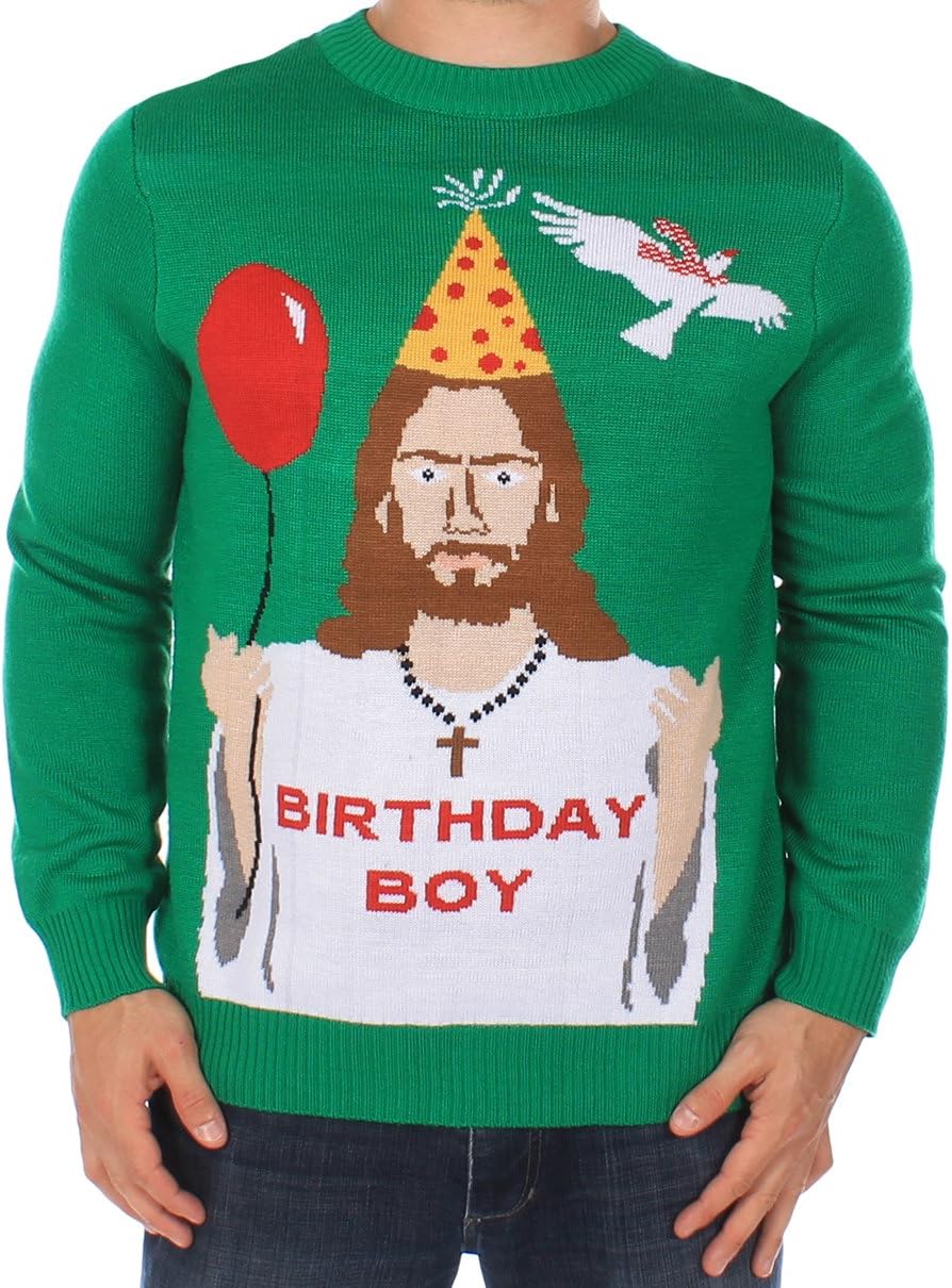 Tipsy Elves Ugly Christmas Sweaters for Men Colorful and Funny Men's Christmas Sweaters Hilarious Holiday Pullovers