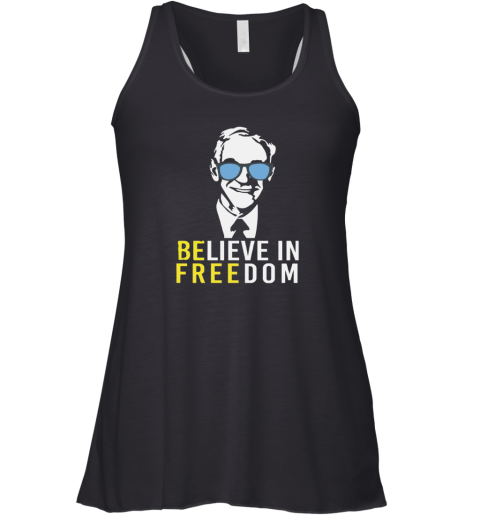 Believe In Freedom Libertarian Ron Paul Racerback Tank