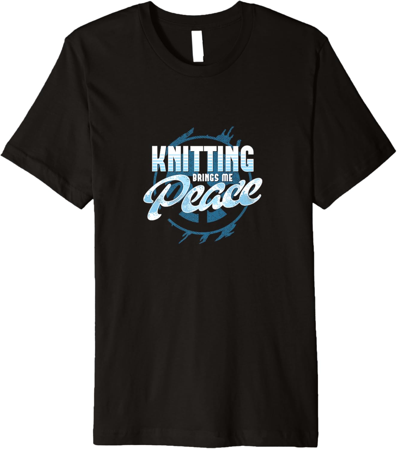Knitting Brings Me Peace - Relaxing Hobby for Yarn Lovers Premium