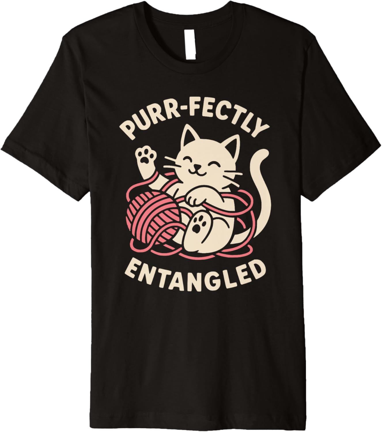 urr-fectly Entangled Cat Cartoon Yarn Premium