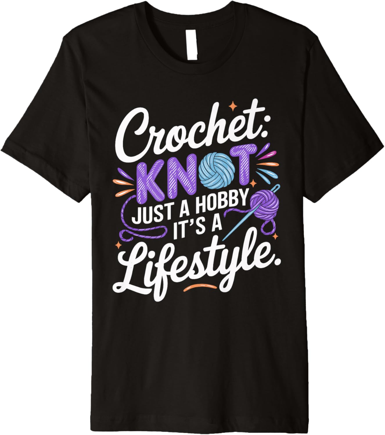 Funny Crochet Lover Knitting Yarn Crocheter Design Premium