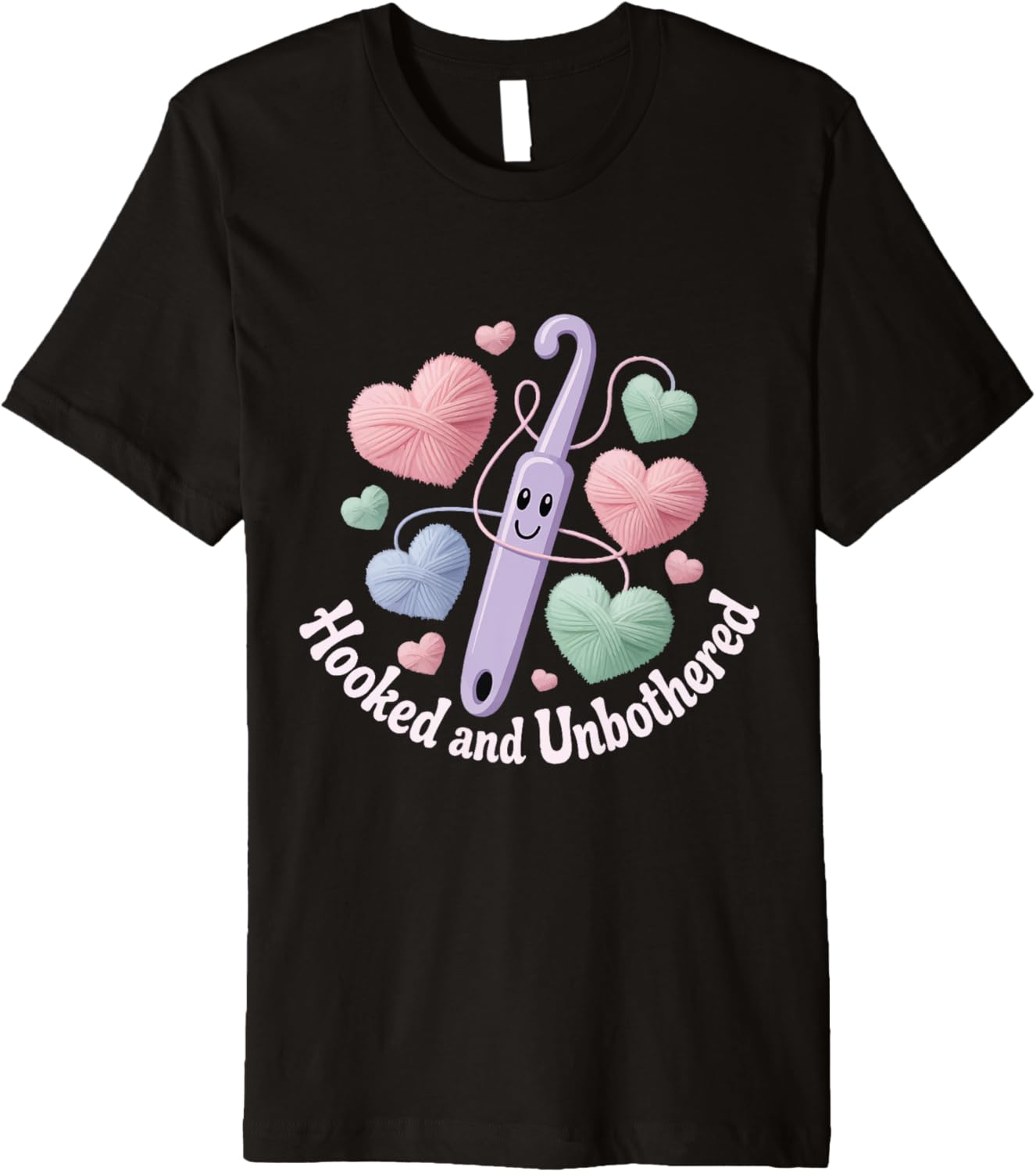 Hooked and Unbothered Crochet Chill Mood Yarn Lovers Crafter Premium