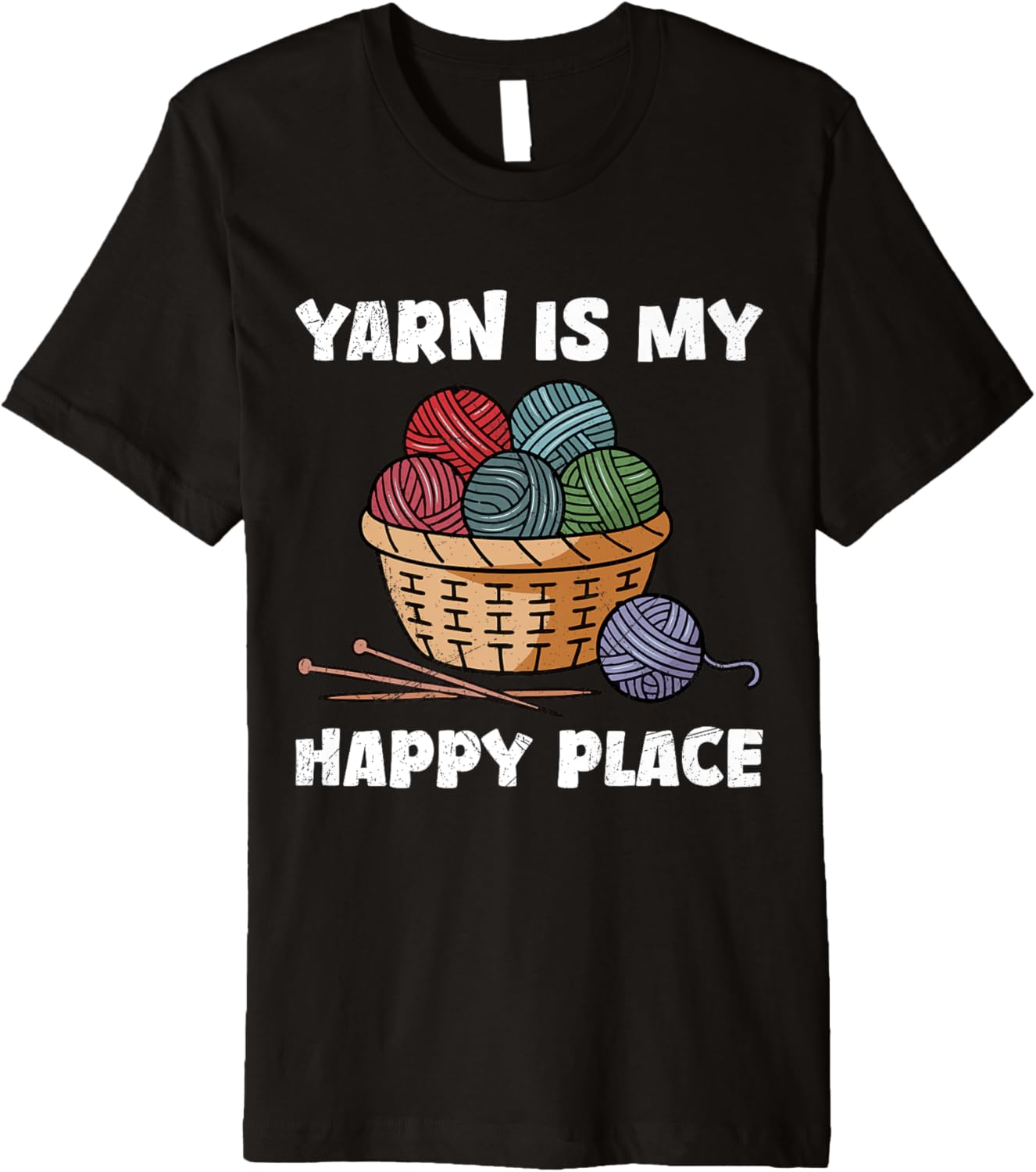 Yarn Collection YARN IS MY HAPPY PLACE Funny Yarn Collector Premium