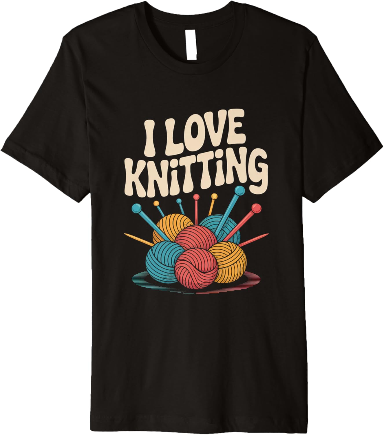 I Love Knitting Yarn Enthusiast Fun Premium
