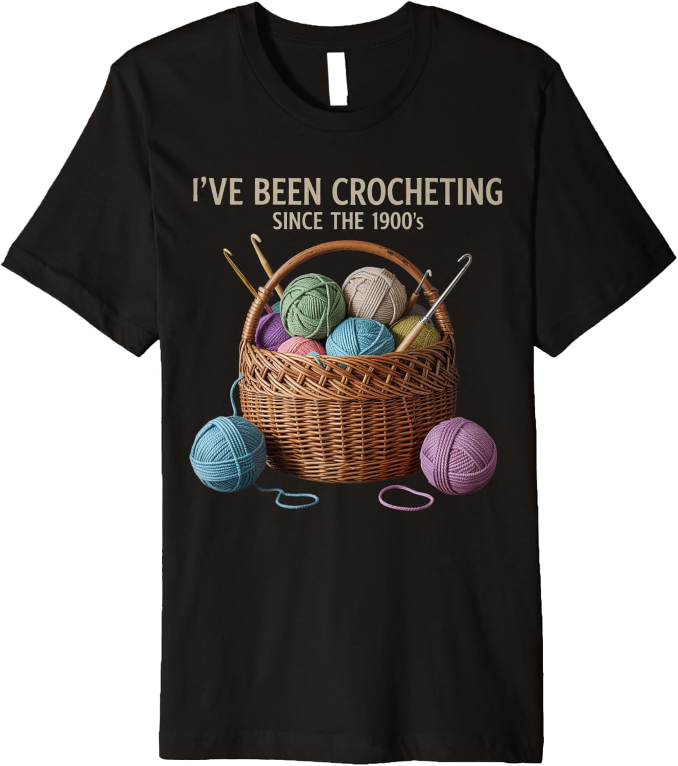 Crochet Yarn Basket Craft Lover Since The 1900s Yarn Knitter Premium