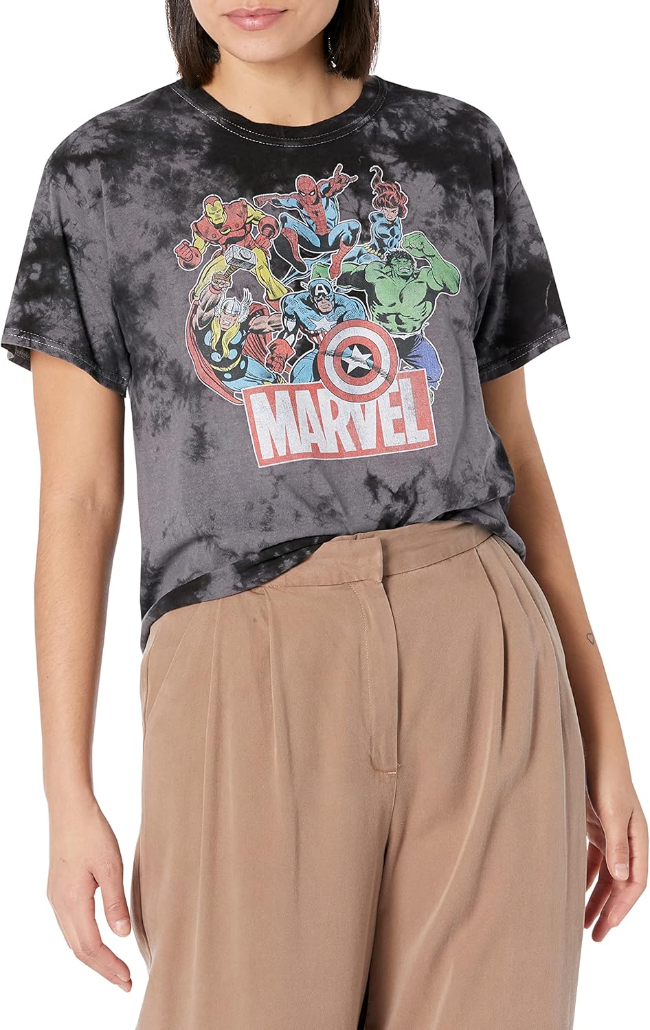 Marvel Universe Heroes Of Today Womens Fast Fashion Short Sleeve Tee Shirt