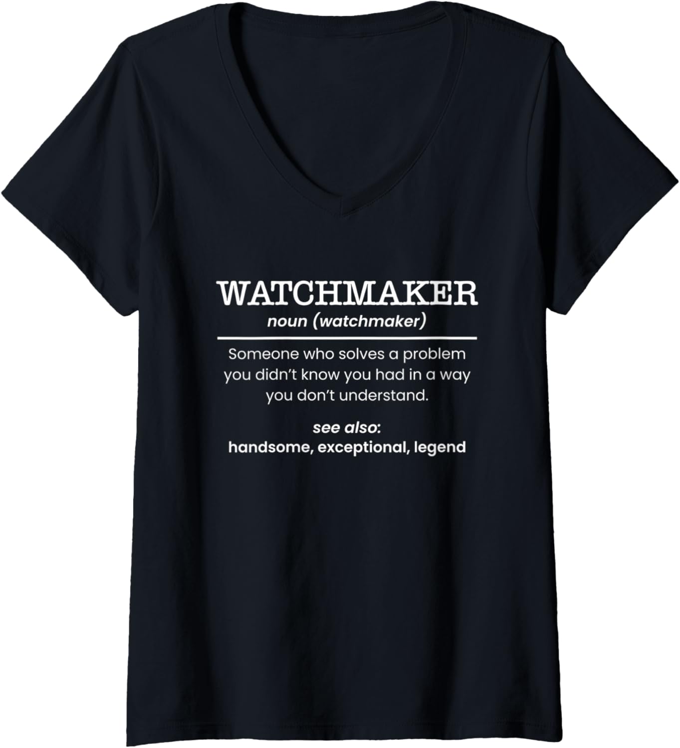 Womens Watchmaker Definition Watchmaker Horologist V-Neck