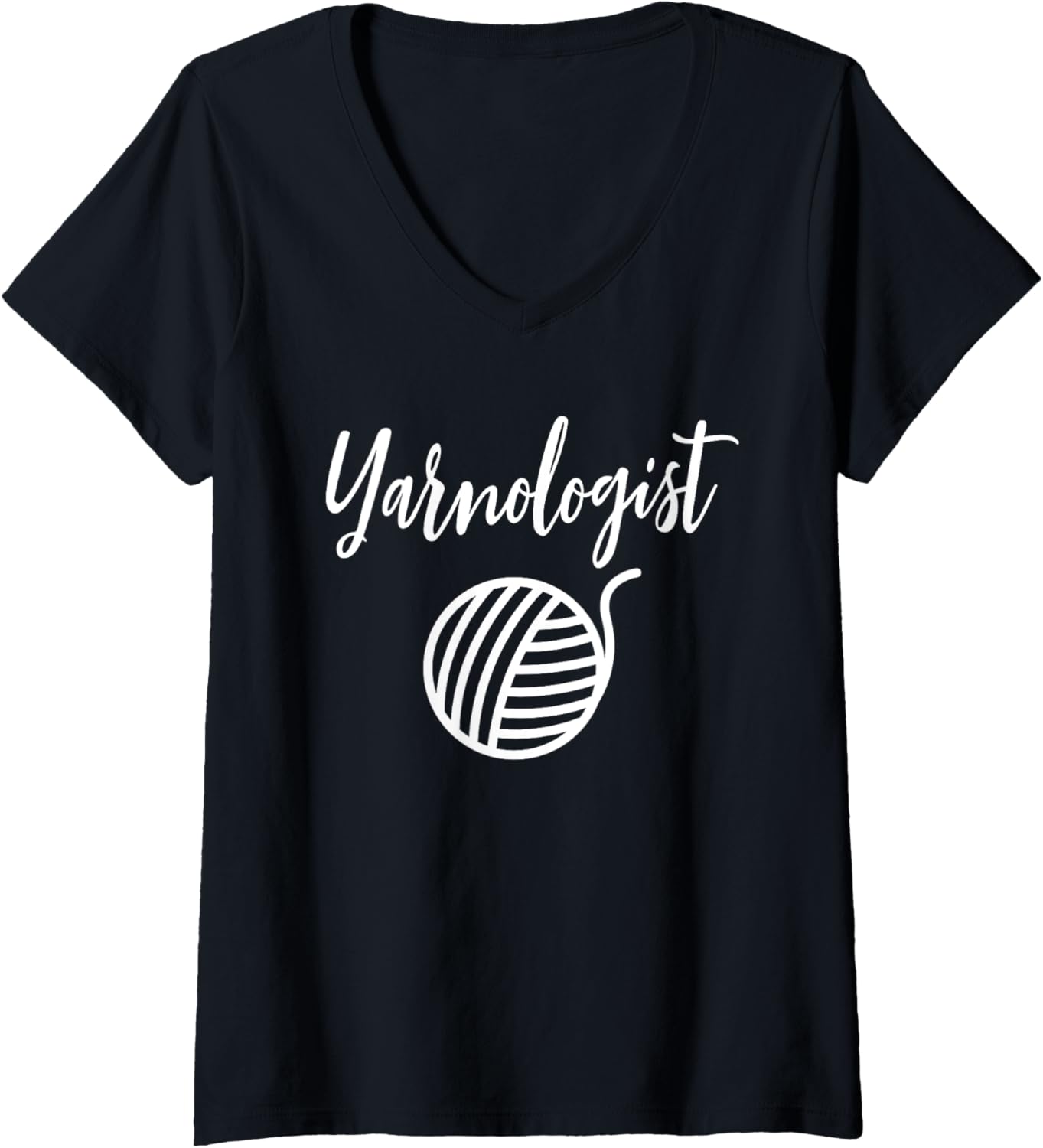 Womens Yarnologist Funny Yarn V-Neck