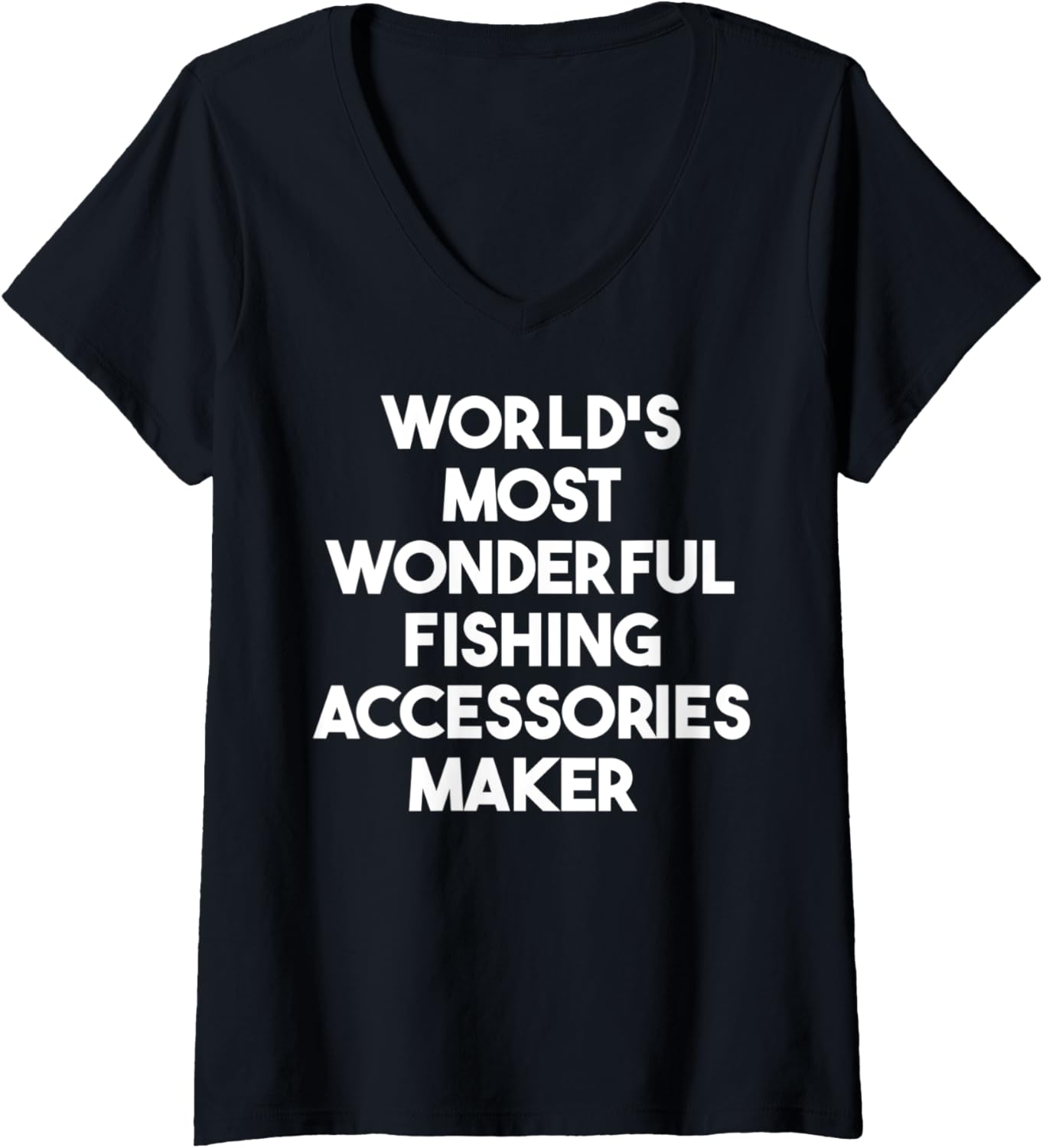 Womens World's Most Wonderful Fishing Accessories Maker V-Neck
