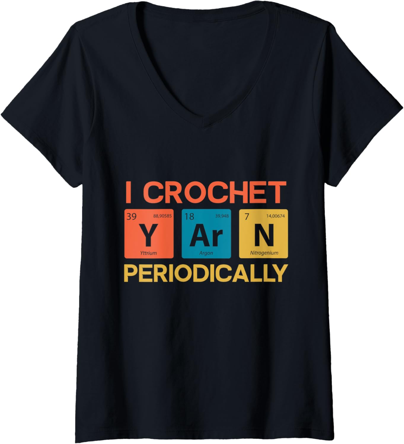 Womens I Crochet Yarn Periodically - Funny Crocheting V-Neck