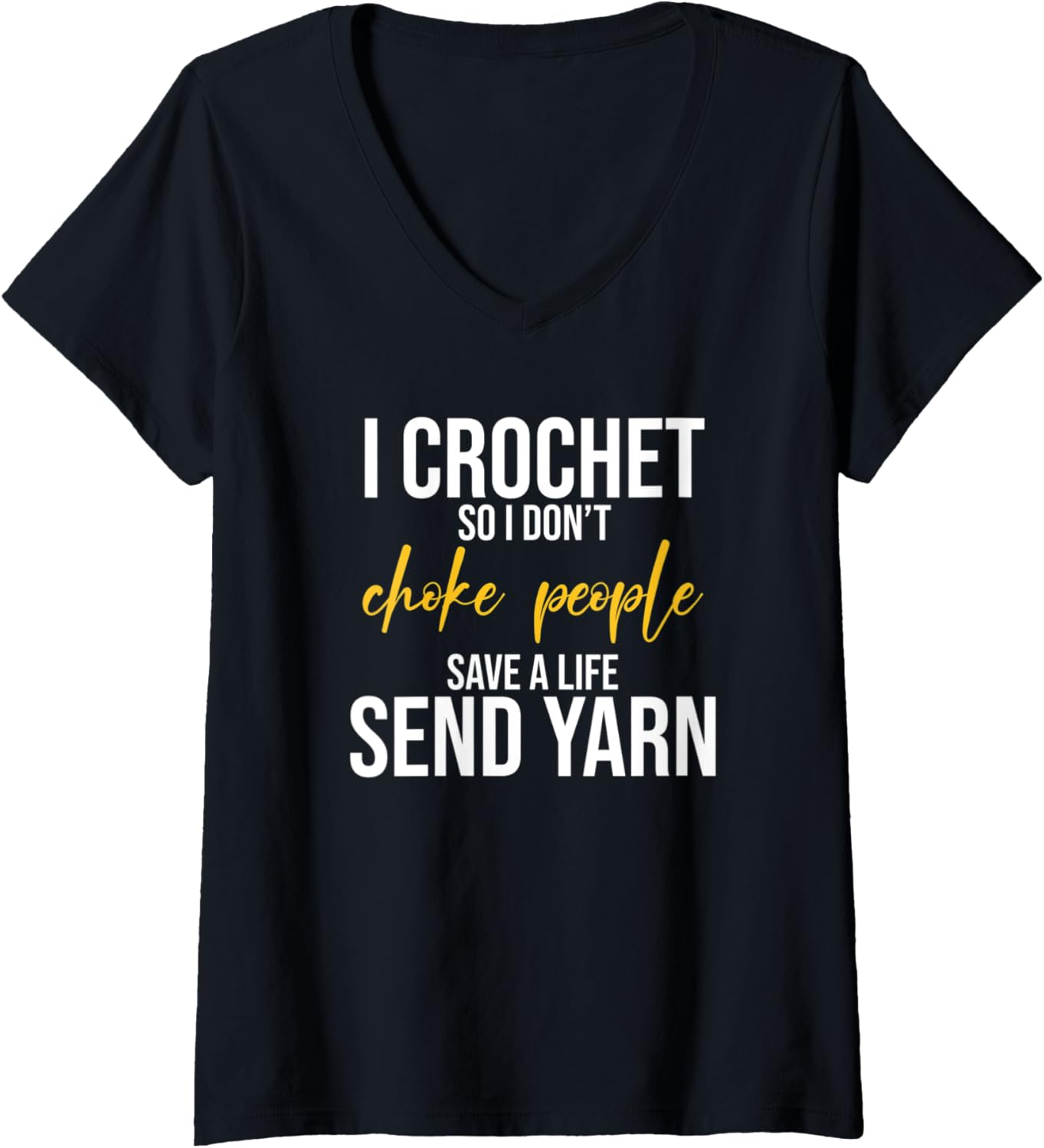 Womens Send Yarn Knitting Knitter Crocheting | Crocheter Gifts | V-Neck