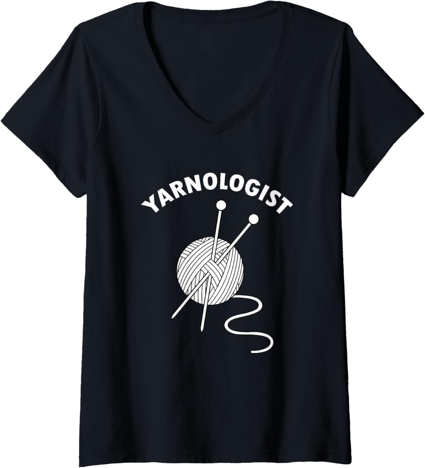Funny Yarnologist Crochet Yarn Knitting Lover V-Neck