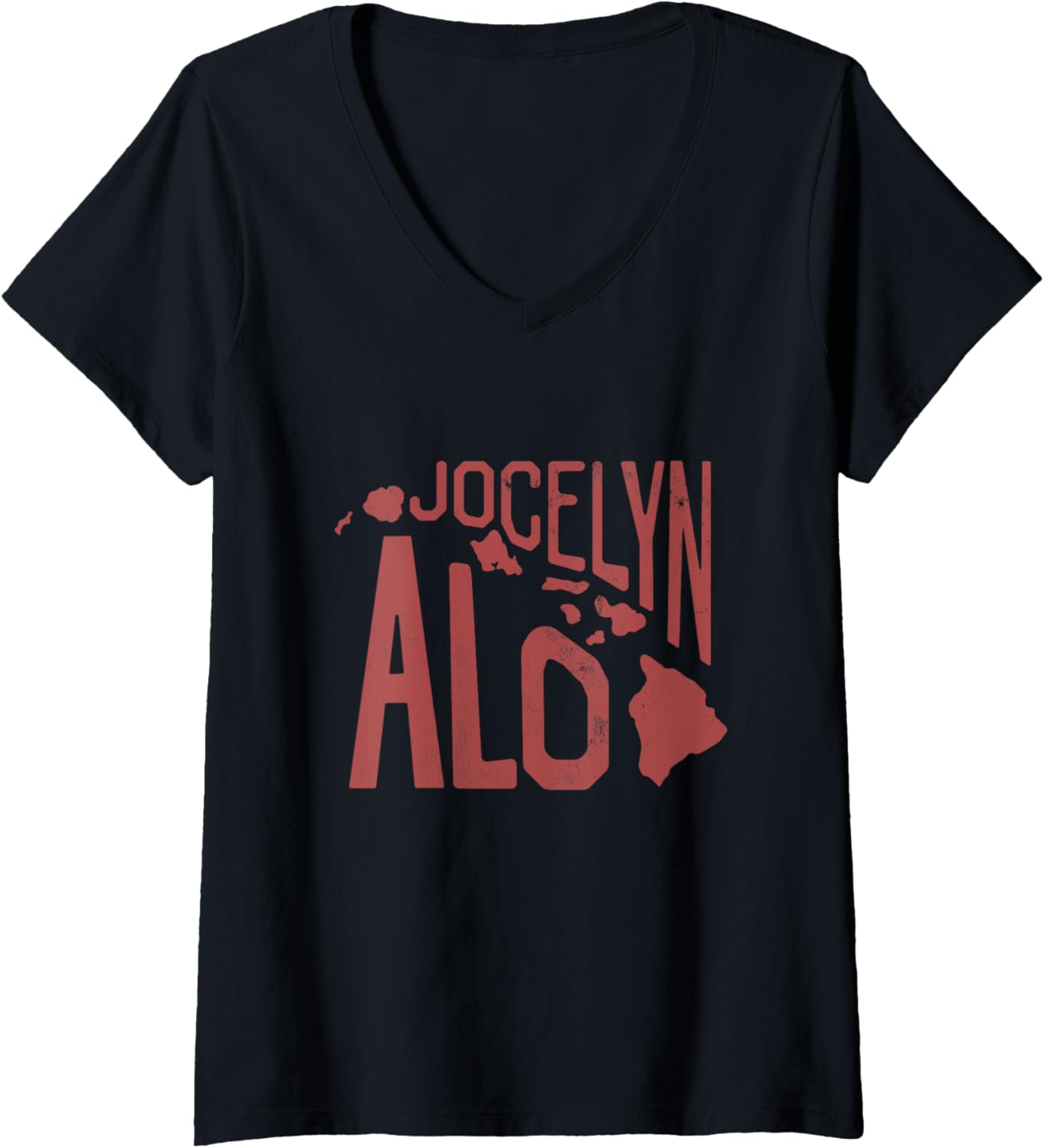 Jocelyn Alo Islands Official Merch Red V-Neck