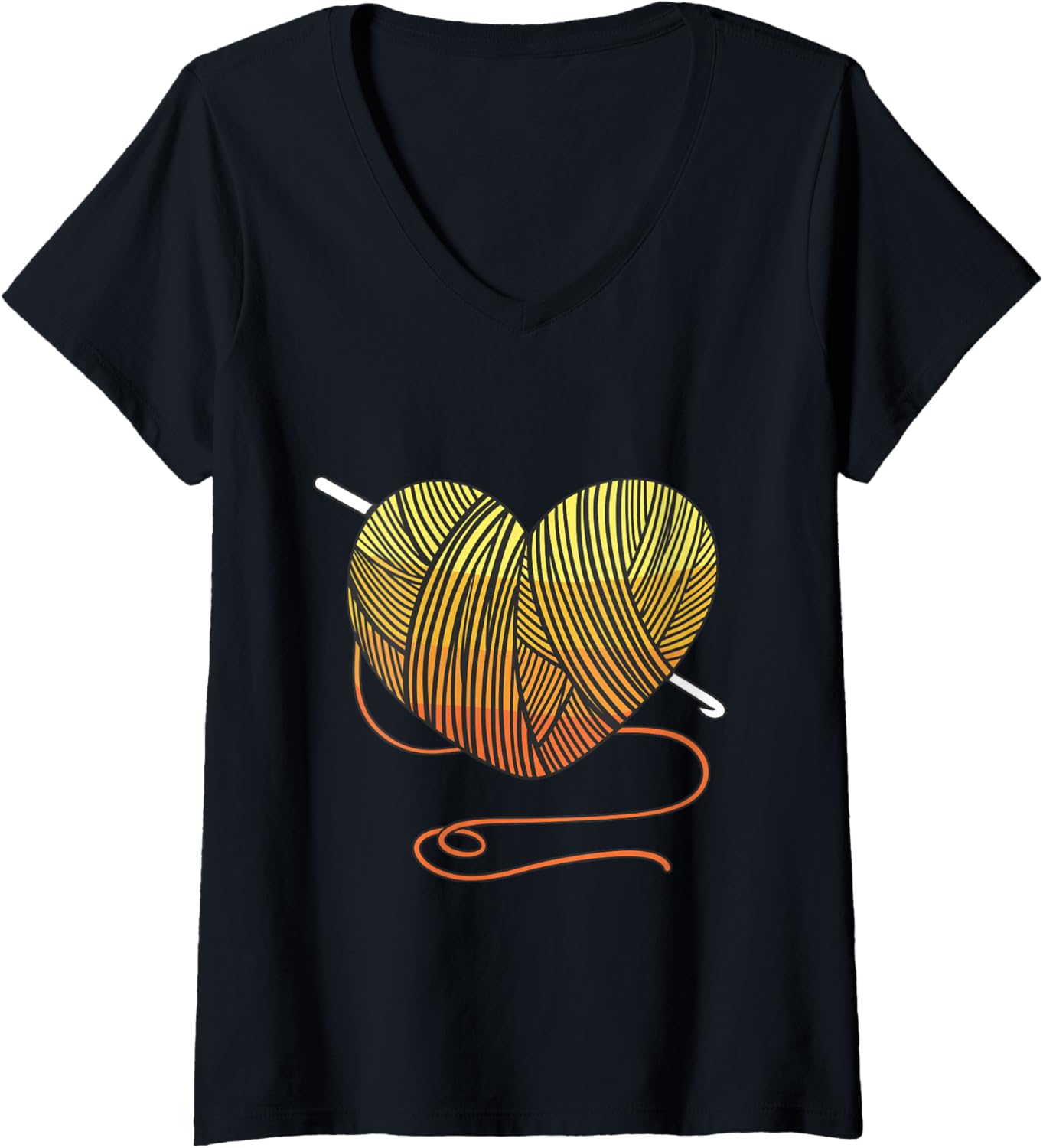 Womens Knitting Crocheting Yarn V-Neck