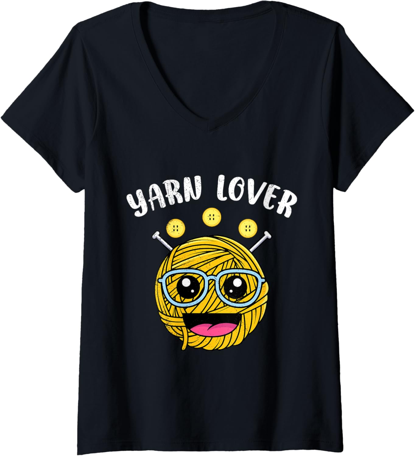 Womens Yarn Collection YARN LOVER Funny Yarn Collector V-Neck