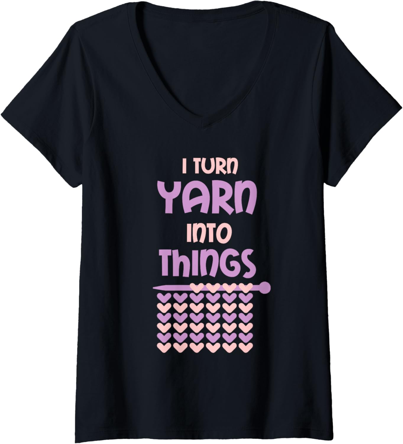 Womens Funny Knitting Retirement Crochet Yarn V-Neck
