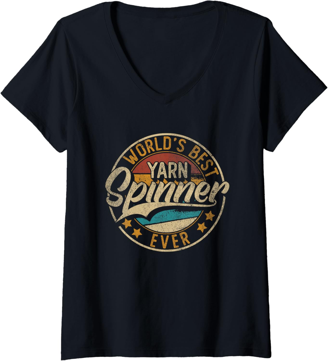 Womens Worlds Best Yarn Spinner V-Neck