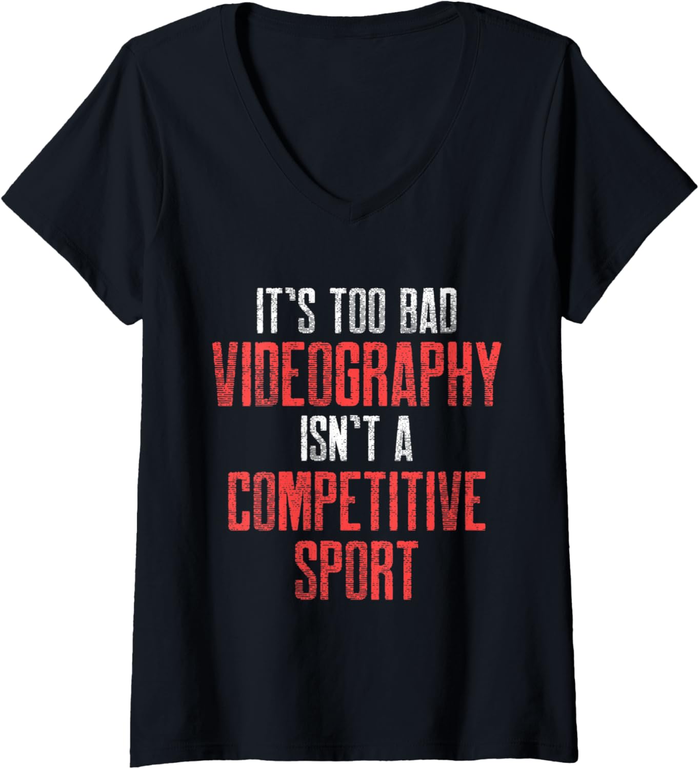 Womens Videographer Sport Videography Filmmaker Gift V-Neck