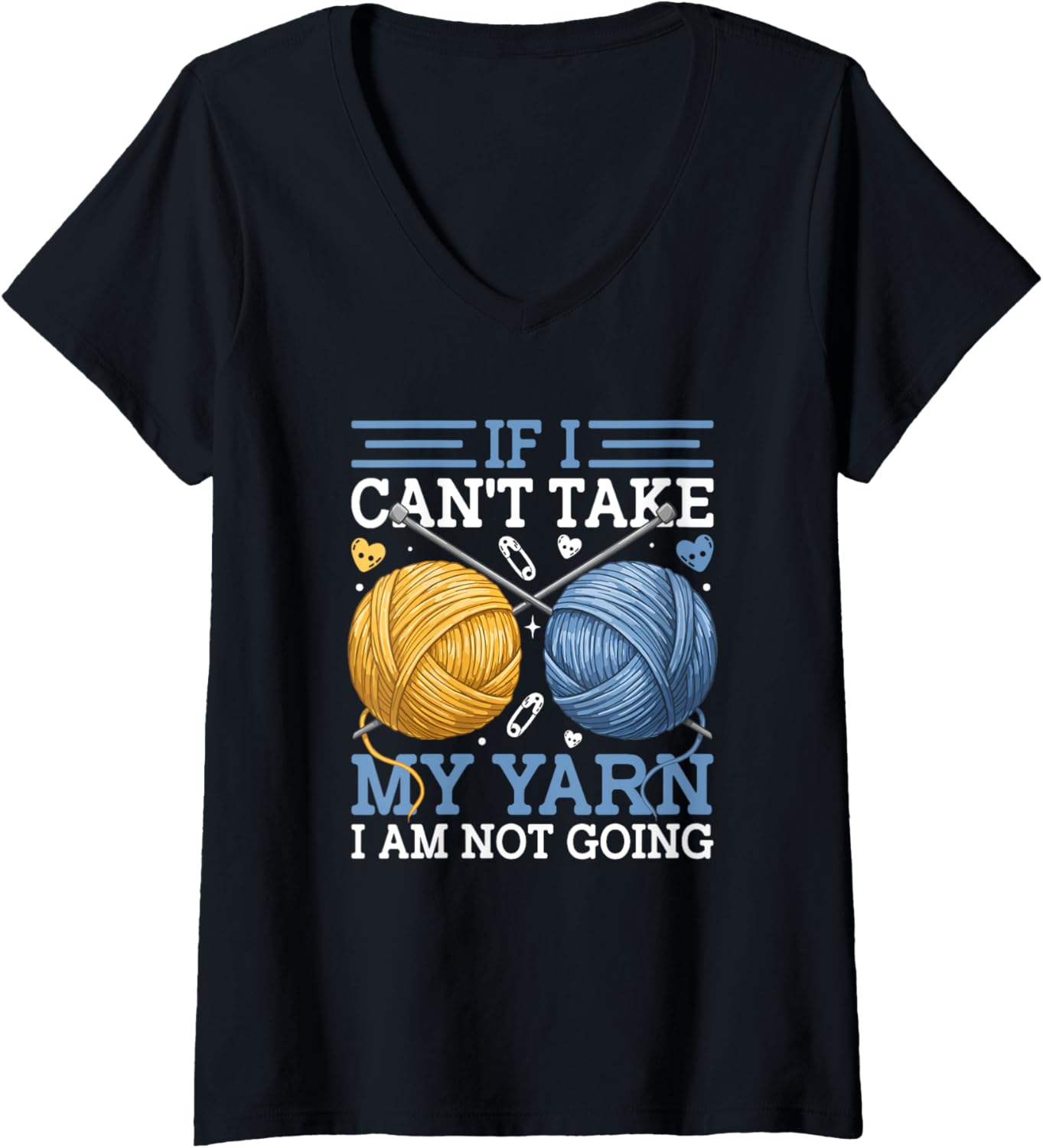 Womens Crafty Humor If I Lose My Yarn V-Neck