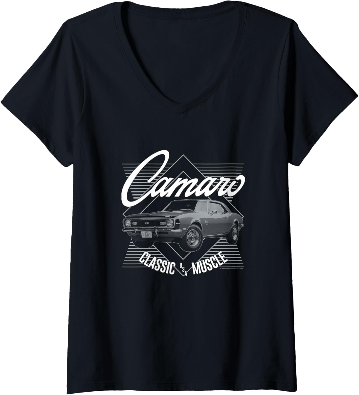 Womens Chevrolet Camaro Classic Muscle Usa 33257 V Neck