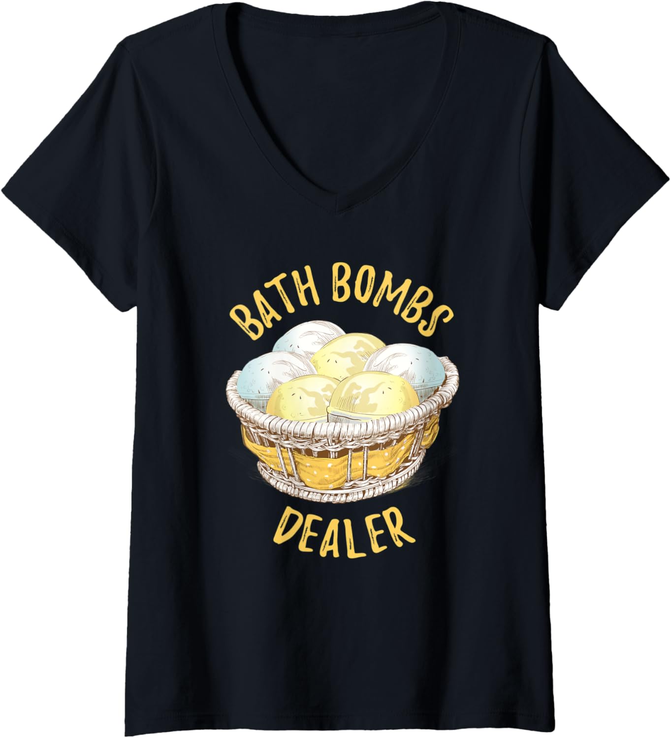 Womens Bath Bombs Dealer Hilarious Bath Bomb Maker Basket V-Neck