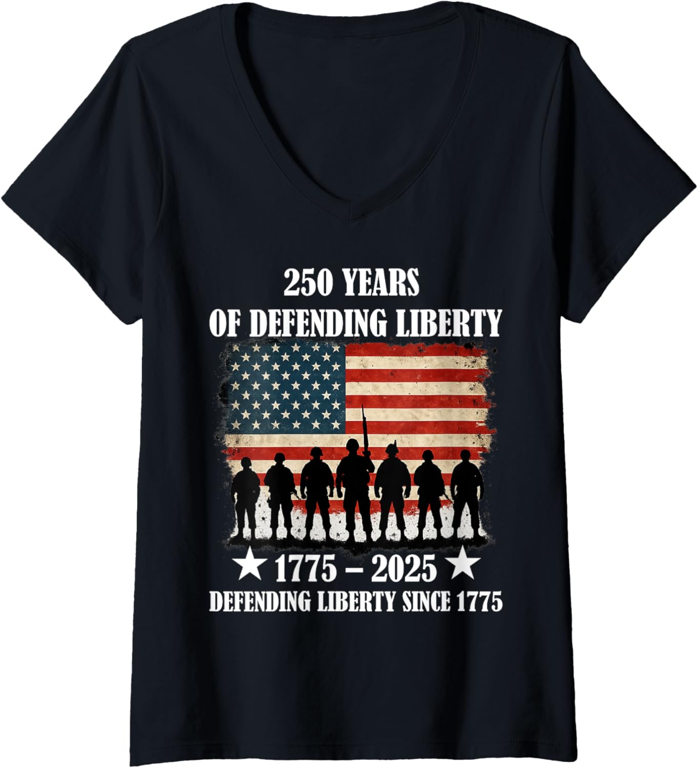 Womens Patriotic Usa Army Us Military Parade 250Th Anniversary 2025 V Neck