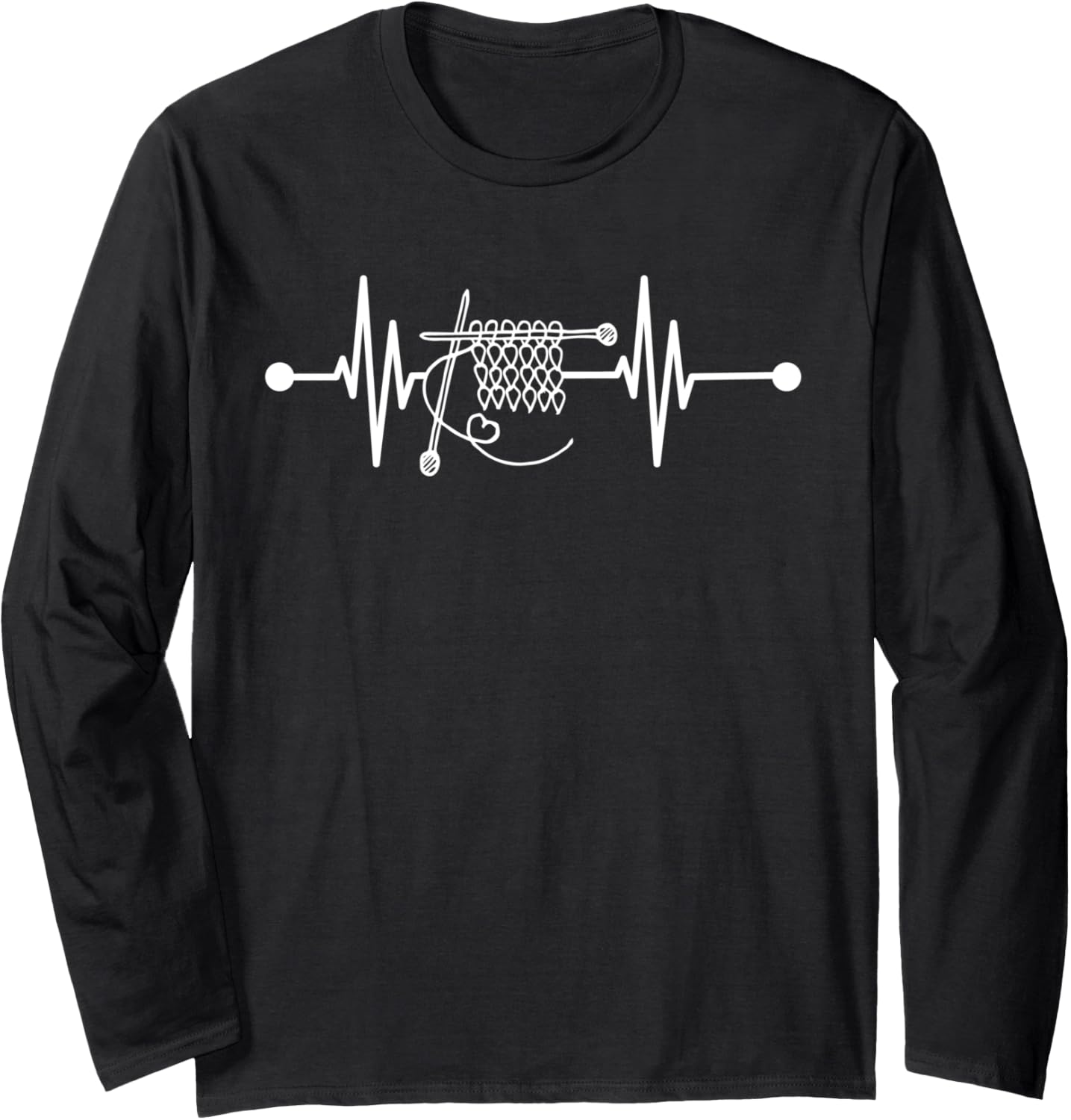 Knitting Heartbeat Passion Needles Yarn Knitter Knitting Long Sleeve