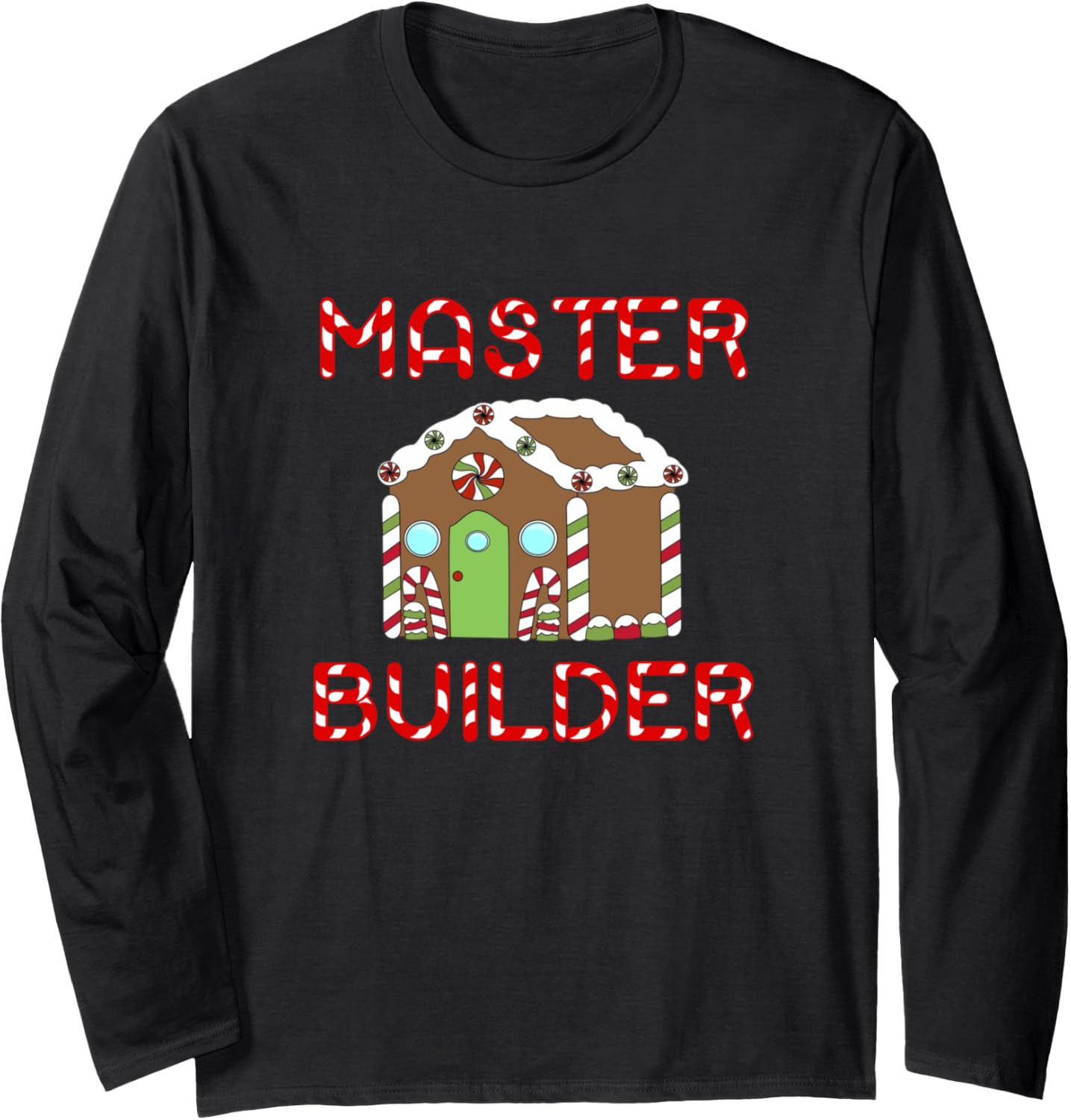 Master Builder Christmas Gingerbread House Maker Kid Gift Long Sleeve