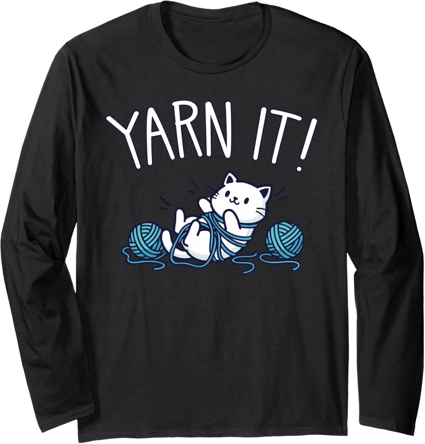 Cute Cat Yarn Play Long Sleeve