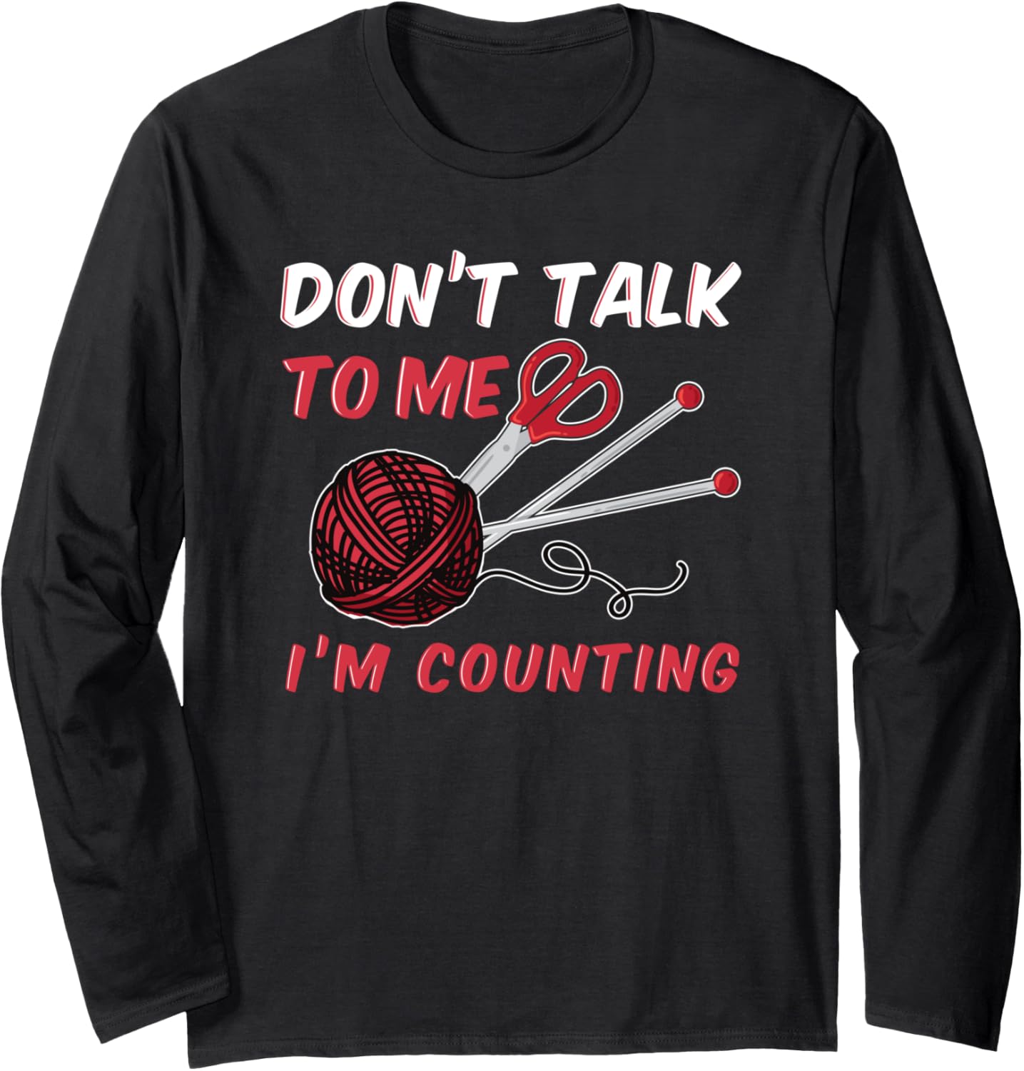 Funny Knit & Crochet Yarn Design Long Sleeve