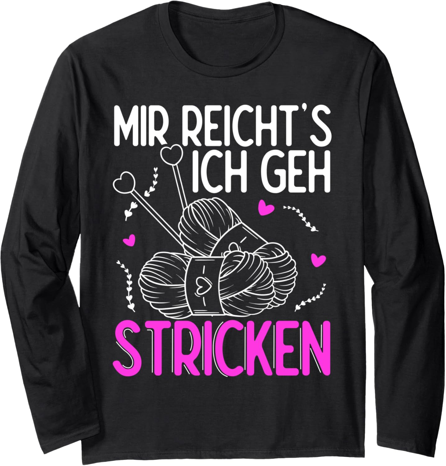 MIR REICHT'S ICH GEH knit yarn heart Long Sleeve