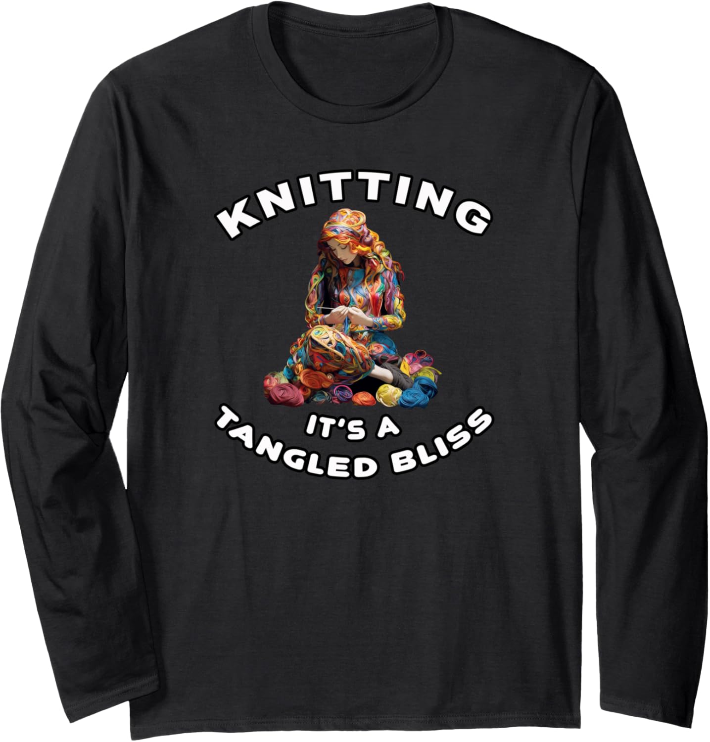 Knitting It's a Tangled Bliss Apparel - Embrace the Yarn Long Sleeve