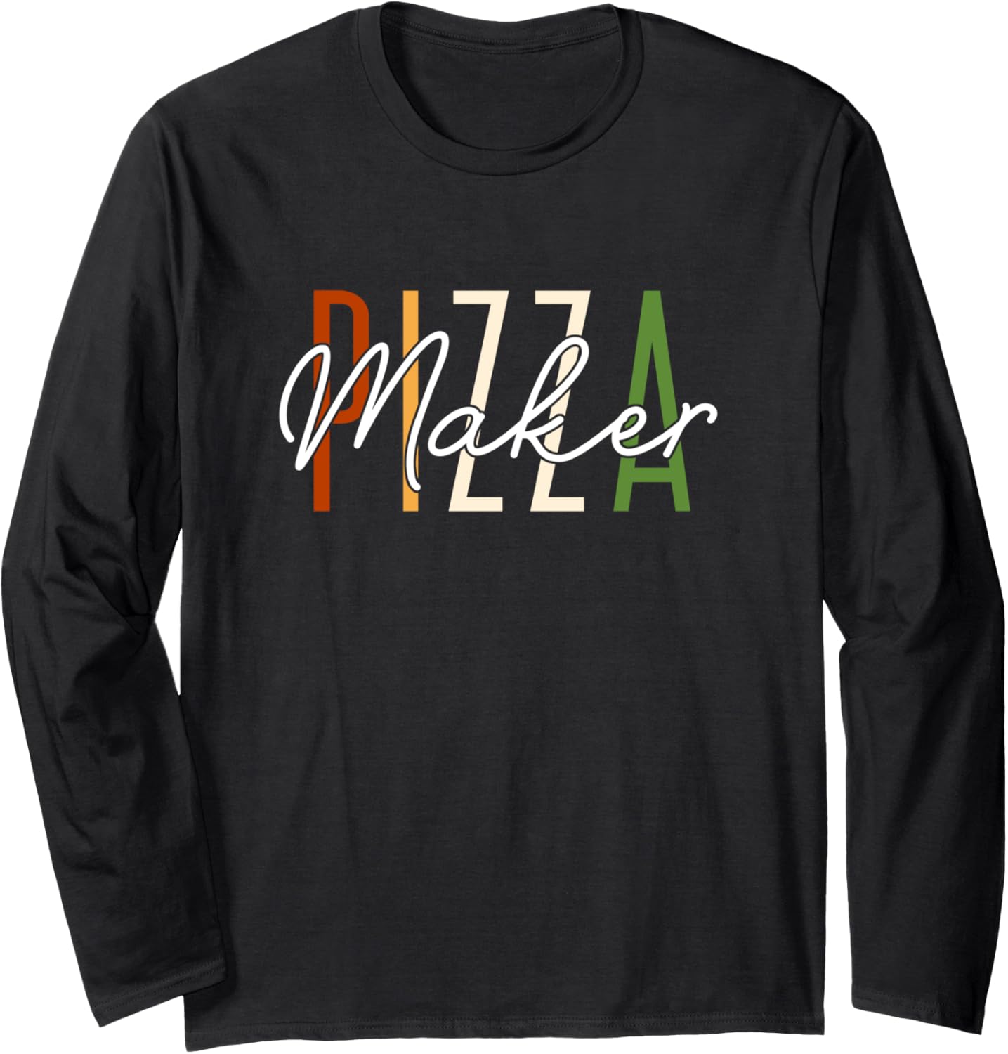 Retro Italian Food Lover Pizza Maker Pizza Baker Long Sleeve