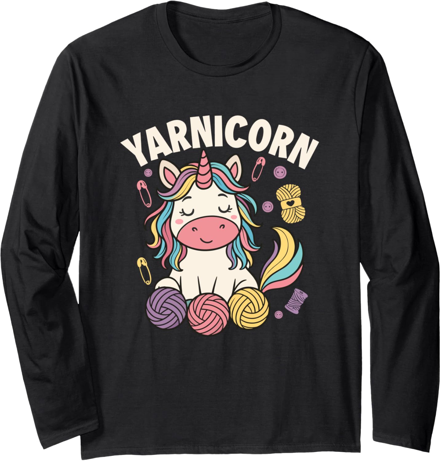 Yarnicorn Cute Knitting Unicorn Yarn Long Sleeve