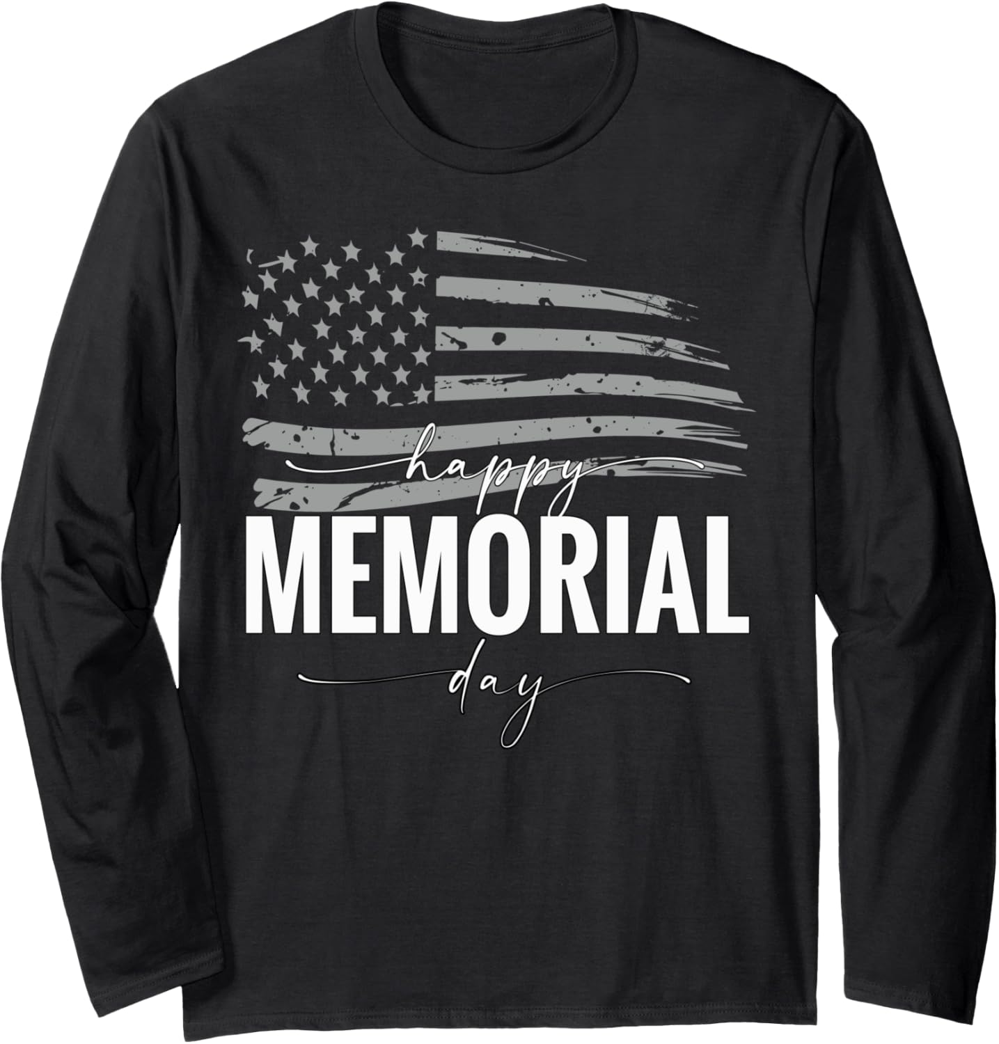 Happy Memorial Day Usa Flag American Memorial Day Long Sleeve
