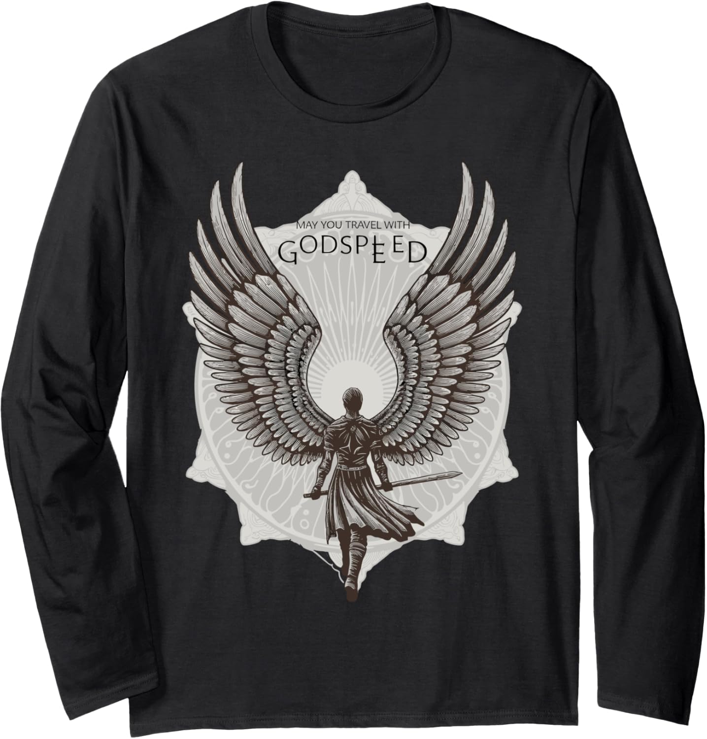 May You Travel With Godspeed Winged Hero Long Sleeve