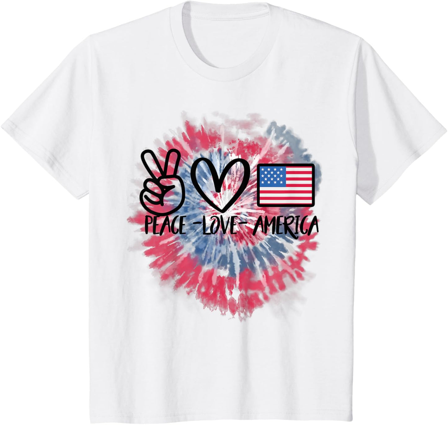 Peace Love America Tie Dye 4Th Of July Patriotic For Girls