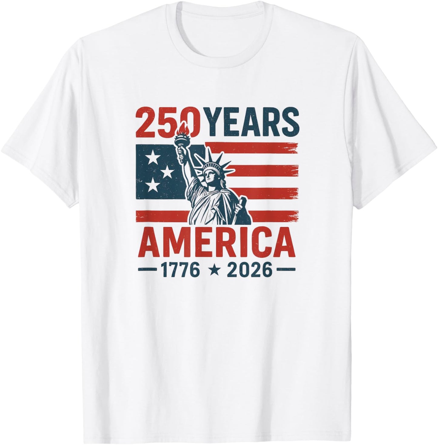 250 Years America Statue Of Liberty Proud Usa Flag