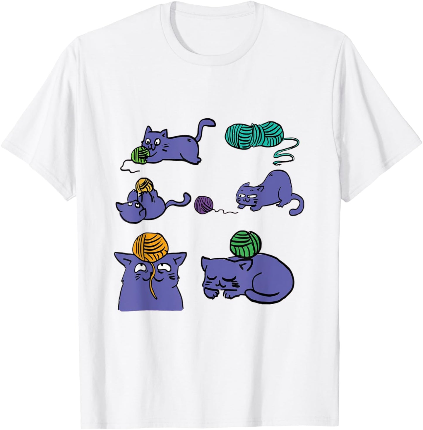 Cute Cat Kitty Playing Yarn\/ Knitting